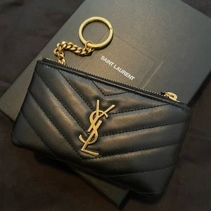 Saint Laurent Key Pouch w/ gold hardware